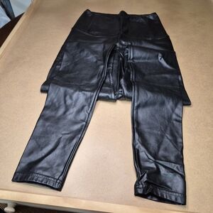 Wilfred Black Faux Leather Pants